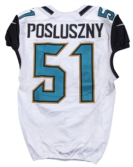 2015 Paul Posluszny Game Used Jacksonville Jaguars Road Jersey Photo Matched To 9/27/2015 (Steiner)